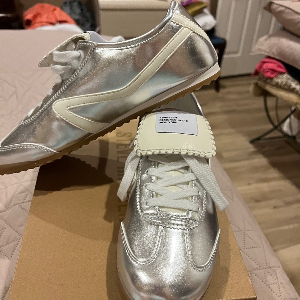 Steve madden Margiela Silver Women's Sneakers - Picture 4 of 11